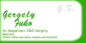 gergely fuko business card